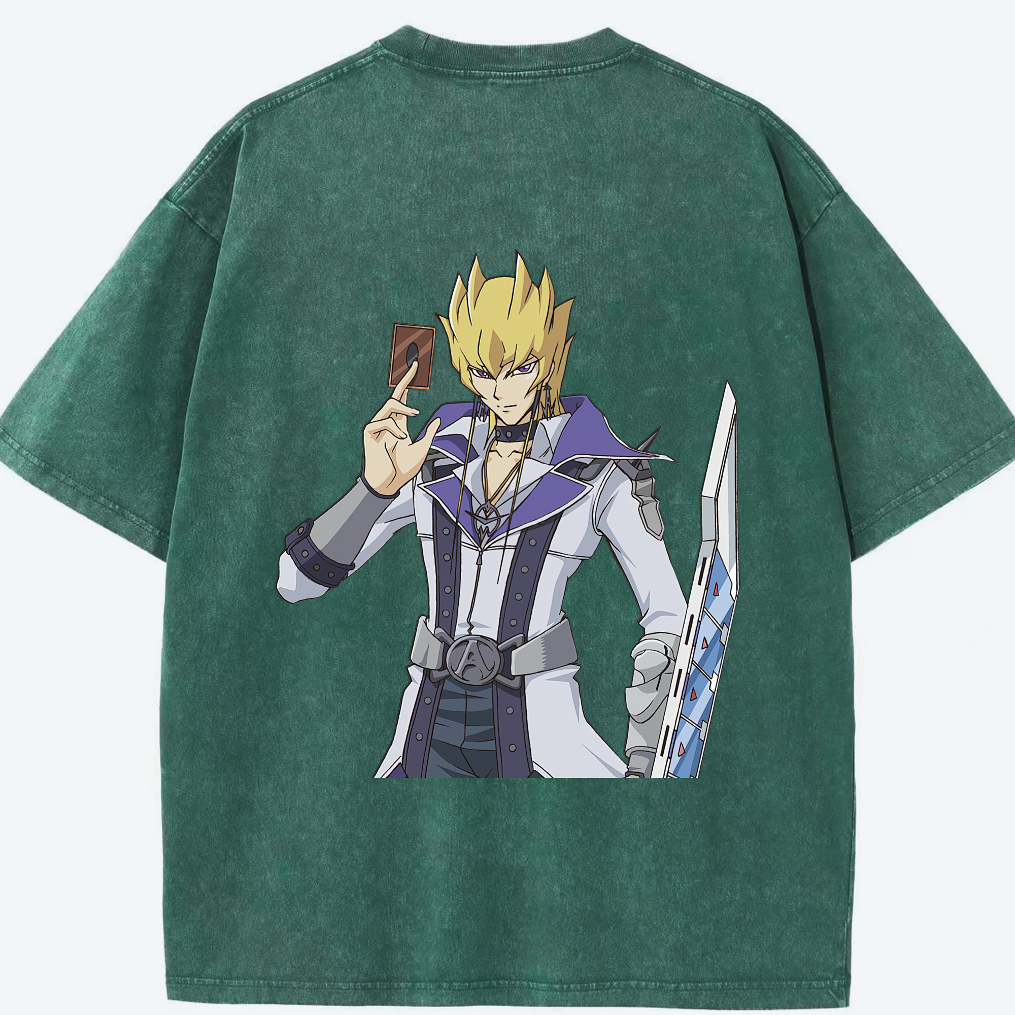 （画像用） 遊☆戯☆王 Yu-Gi-Oh! 綿100% ヴィンテージ風 半袖Tシャツ（背面プリント）